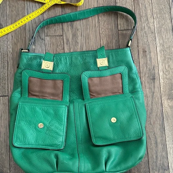 Ralph Lauren saddle bag all leather Kelly Green - Picture 8 of 9